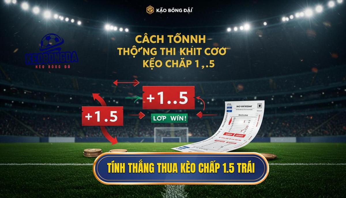 Kèo Chấp 1.5 Trái Là Gì? Phân Tích Chuyên Sâu Từ A Đến Z 2 Cách Tính Thắng Thua Khi Đặt Cược Kèo Chấp 1.5 Trái